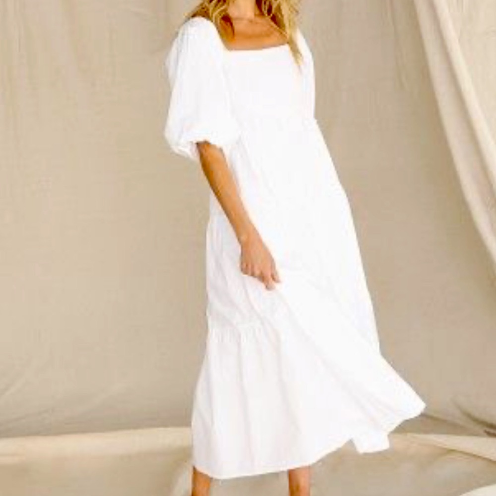 NWT NY & Co. Off the Shoulder Tiered Dress - Picture 1 of 9